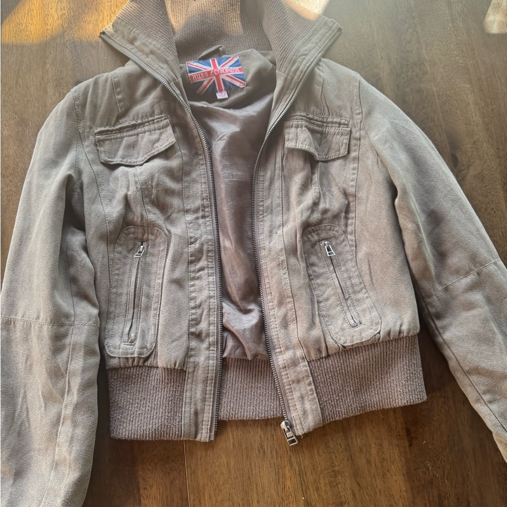 Miss London olive  Bomber Jacket